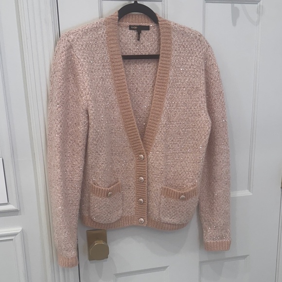 Maje Pink Cardigan Sweater - Picture 3 of 6